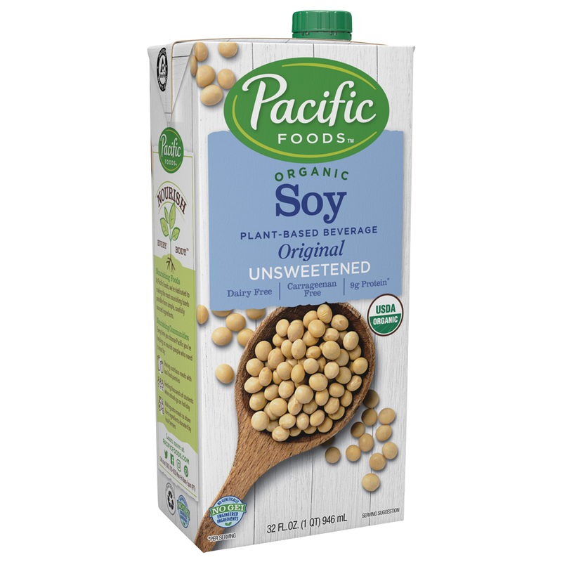 Soy Milk Organic Unsweetened: 12 x 32oz Case