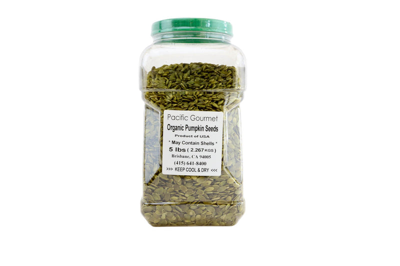 Pumpkin Seeds Hulled Organic: 5lbs