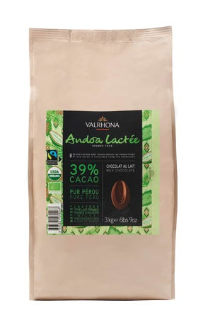 Andoa 39% Milk Organic Feves: 3kg