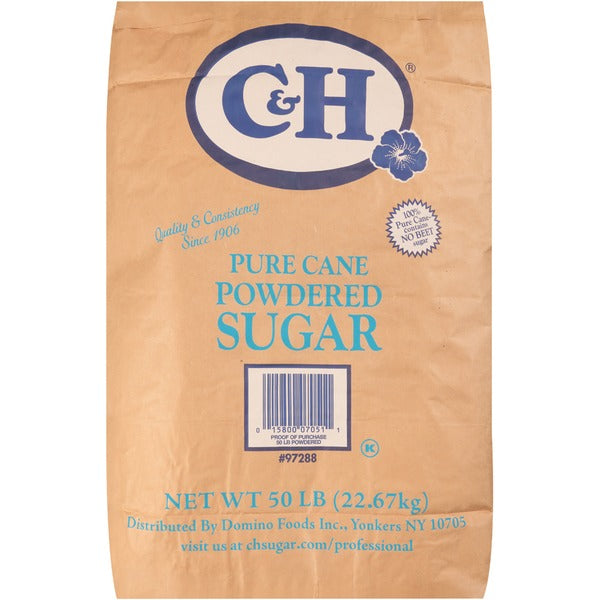 Sugar Powdered Confectioner: 50Lbs
