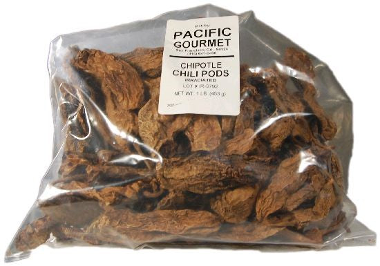 Chile Chipotle Smoked Pods Dried: 1lb