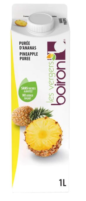 Pineapple Ambient Fruit Puree 100%: 1 Liter