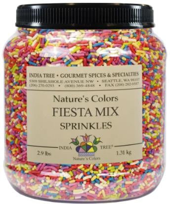 Fiesta Sprinkles Nature's Colors: 2.9 lb