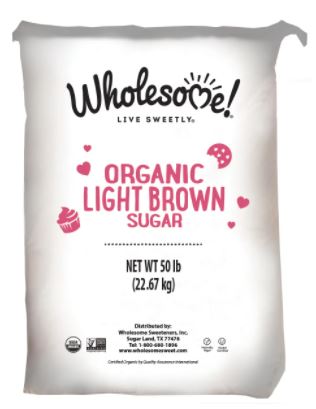Sugar Light Brown Organic 50 Lb