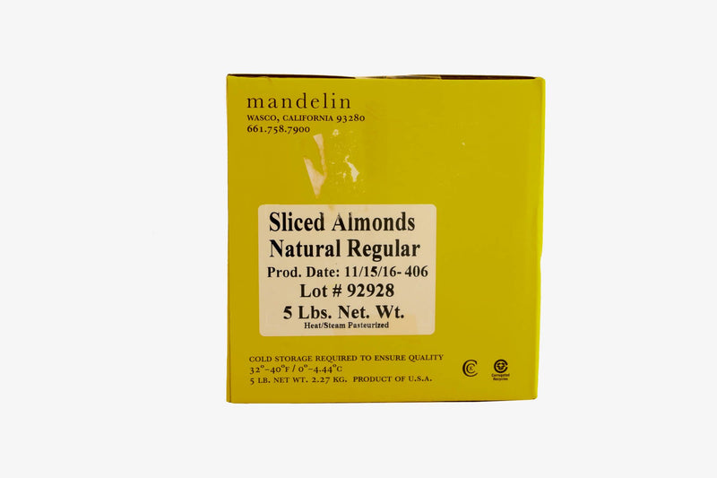 Almonds Sliced Natural: 5lbs