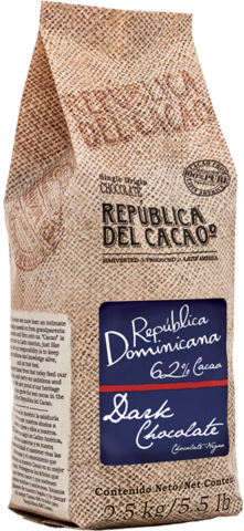 62% Dominican Republic Dark Chocolate Rounds: 5.5lbs