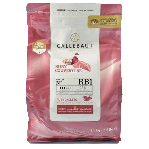 Ruby Chocolate Couverture 5.5lbs