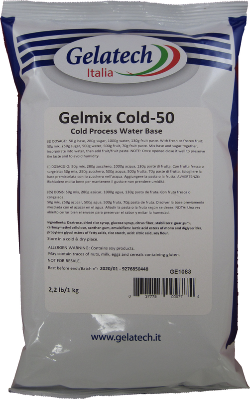 Gelmix Cold Process 50 Sorbetto: 1kg